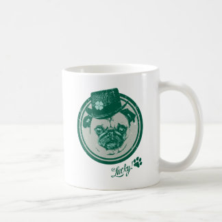 Vintage Grunge St Patrick's Day Pug Tees Coffee Mug