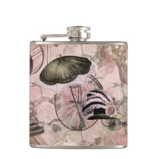 Vintage Grunge Steampunk Glam Victorian Hat Hip Flask