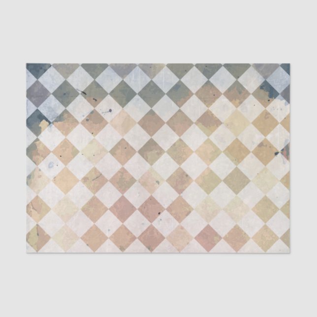 Vintage grunge tile pattern tissue paper (Front)