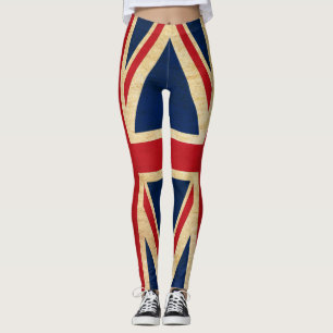 Vintage Grunge United Kingdom Flag Leggings
