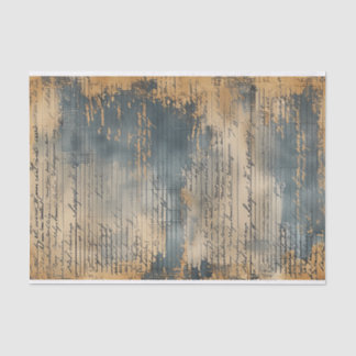 Vintage Grungy Distressed Writing Parchment No. 1 Tissue Paper