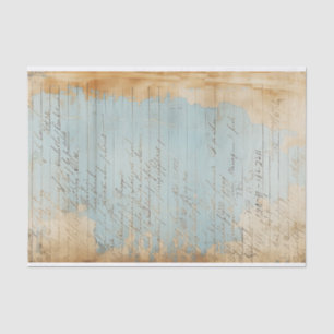 Vintage Grungy Distressed Writing Parchment No. 3 Tissue Paper