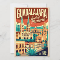 Vintage Guadalajara Mexico Soul of Mariachi Retro 