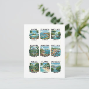 Vintage Guadeloupe Caribbean Cities Travel Postcard