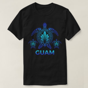 Vintage Guam Ocean Blue Sea Turtle Souvenirs T-Shirt