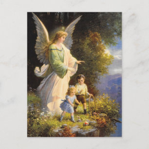 Vintage Guardian Angel Card 