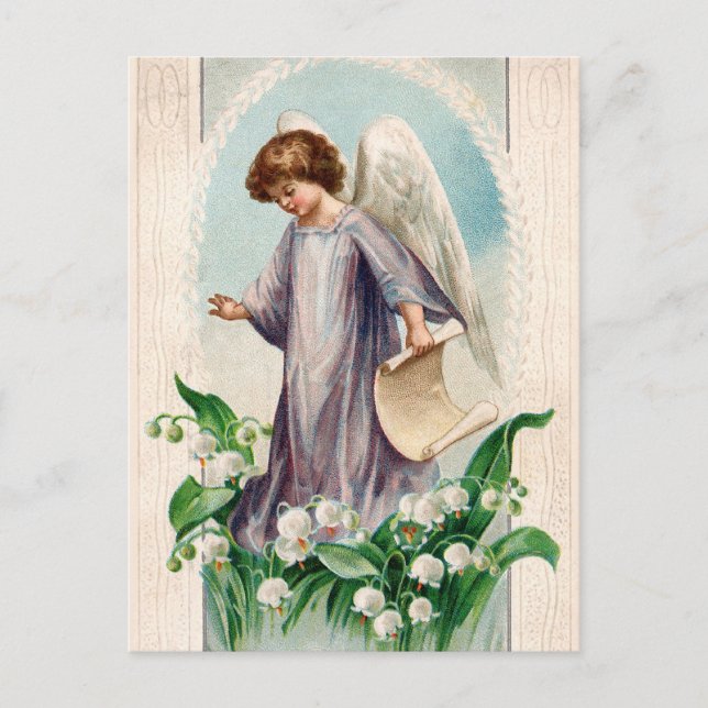 Vintage Guardian Angel Postcard (Front)