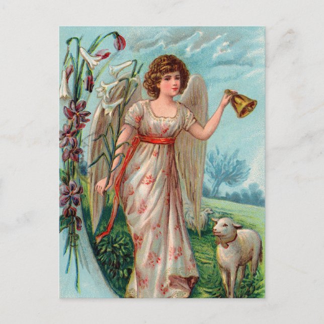 Vintage Guardian Angel Postcard (Front)