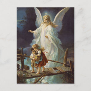 Vintage Guardian Angel Postcard