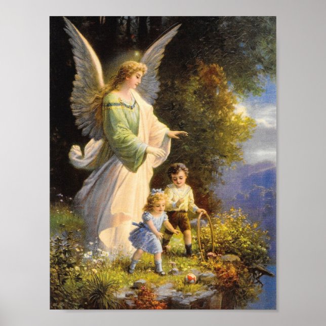 Vintage Guardian Angel Poster (Front)