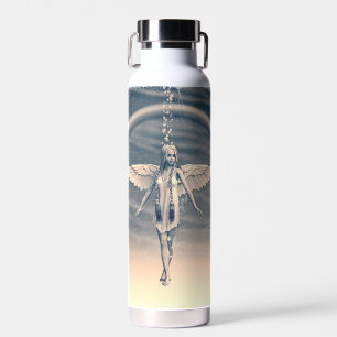 Vintage Guardian Angel Rainbow Art Water Bottle