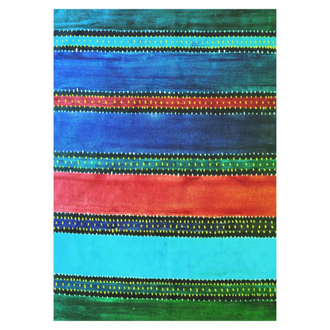 Vintage Guatemala Rainbow Tablecloth (Front)