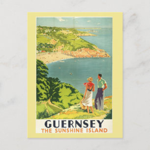 Vintage Guernsey The Sunshine Island Postcard