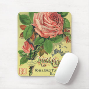 Vintage Guide to Rose Culture Book Cover Art, 1891 Mouse Pad