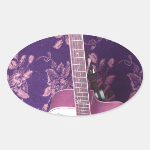 Vintage Guitar: African Vibe Style Dream Oval Sticker