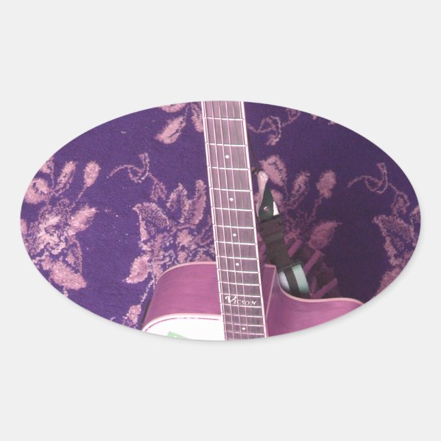 Vintage Guitar: African Vibe Style Dream Oval Sticker (Front)