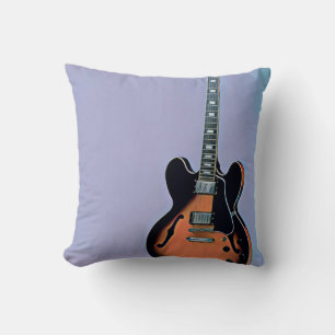 Vintage guitar artwork cushion