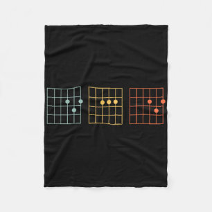 Vintage Guitar Best Dad Ever Dad Chord Music Fathe Fleece Blanket