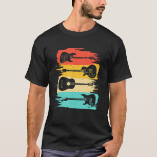 Vintage Guitar For Men Women Music Band Guitarist T-Shirt