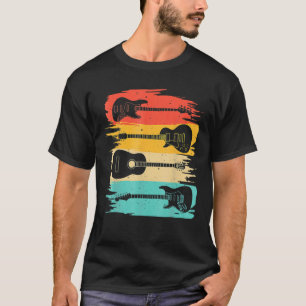 Vintage Guitar For Men Women Music Band Guitarist T-Shirt