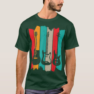 Vintage Guitar For Men Women Music Band Guitarist T-Shirt