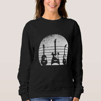 Vintage Guitar For Music lover Guitarist Premium Sweatshirt