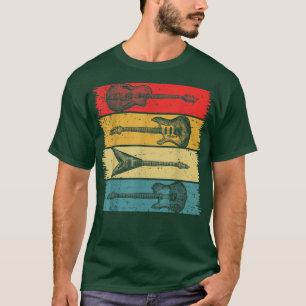 Vintage Guitar Gift For Men Women Guitar Players M T-Shirt