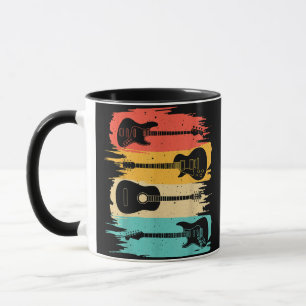 Vintage Guitar Gift For Men Women Music Band Guita Mug