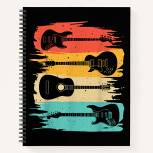 Vintage Guitar Gift For Men Women Music Band Guita Notebook