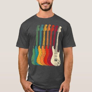 Vintage Guitar Gift For Men Women Music Band Guita T-Shirt