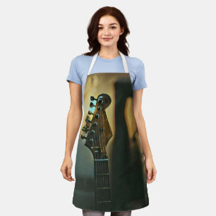 Vintage guitar gifts apron