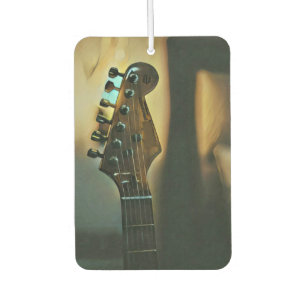 Vintage guitar gifts car air freshener