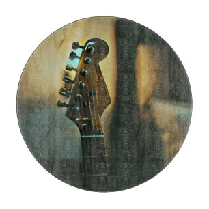 Vintage guitar gifts cutting board