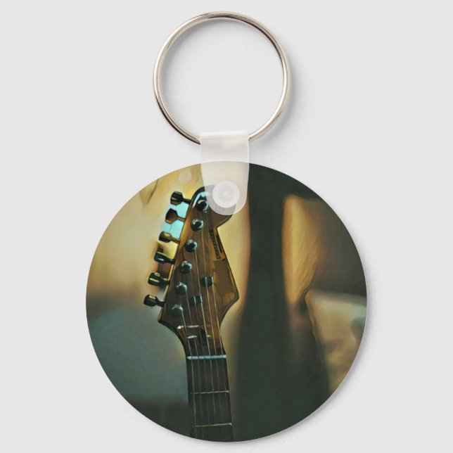 Vintage guitar gifts key ring (Front)