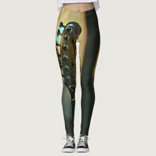 Vintage guitar gifts leggings