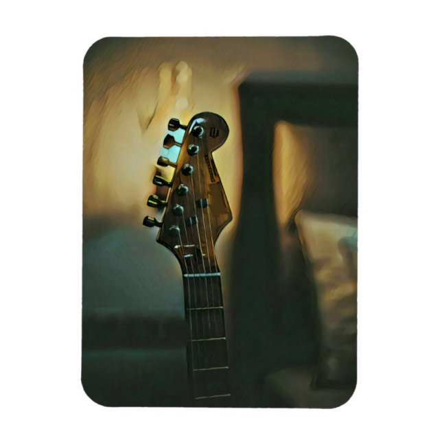 Vintage guitar gifts magnet (Vertical)
