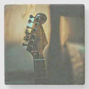 Vintage guitar gifts stone coaster