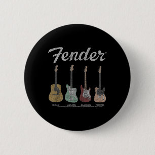 Vintage Guitar Lineup  6 Cm Round Badge