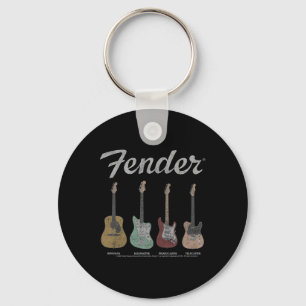 Vintage Guitar Lineup Key Ring