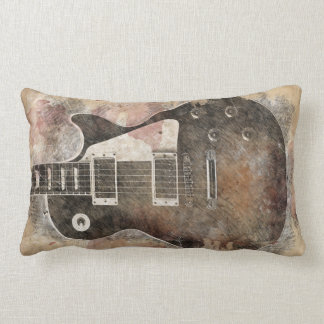 Vintage guitar lumbar cushion