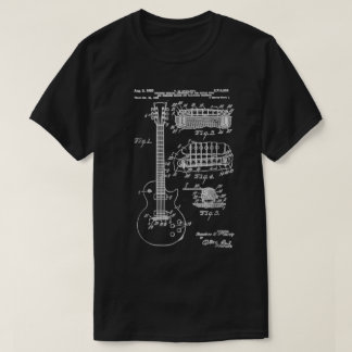 Vintage Guitar Patent Blueprint Art T-Shirt