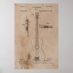 Vintage Guitar Patent Poster