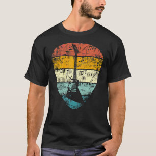 Vintage Guitar Pick Retro Guitarists Bassist T-Shirt