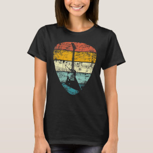 Vintage Guitar Pick Retro Guitarists Bassist T-Shirt