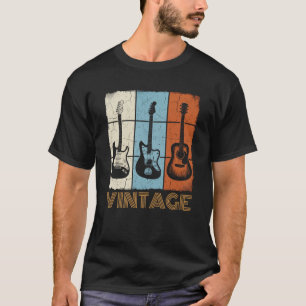 Vintage Guitar Retro Acoustic Electric Guitar T-Shirt