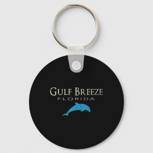 Vintage Gulf Breeze Fl Dolphin T Shirt Key Ring