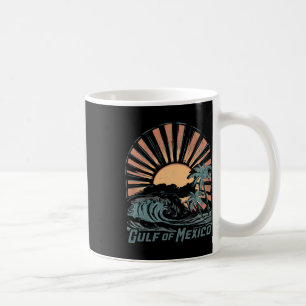 Vintage Gulf Of Mexico Beach Palms Summer Vacation Coffee Mug
