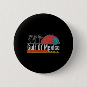 Vintage Gulf Of Mexico Est.1772 Graphic 6 Cm Round Badge