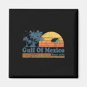 Vintage Gulf Of Mexico Since 1672 Retro Beach Suns Magnet