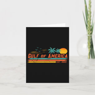 Vintage Gulf Of Us America Retro Sunset Gulf Of Us Card